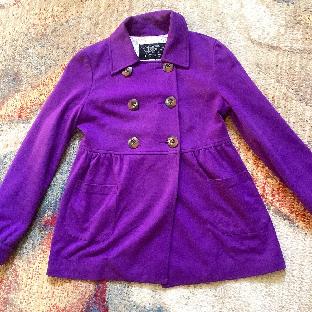 Buttoned Purple Jacket/ coat